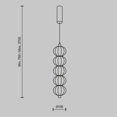 Maytoni Függeszték MOD216PL-L10G3K CAGE