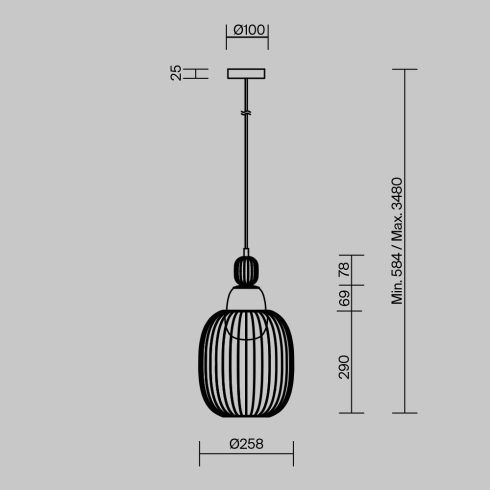 Maytoni Függeszték MOD376PL-01G1 LEVITATION