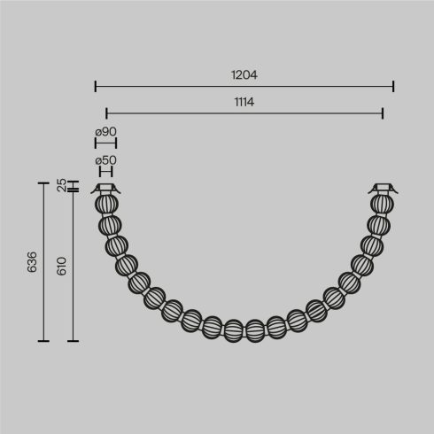 Maytoni Mennyezeti lámpa MOD555CL-L28G3K AMULET