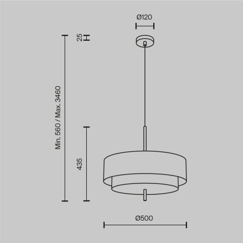 Maytoni Függeszték MOD613PL-05W BERGAMO