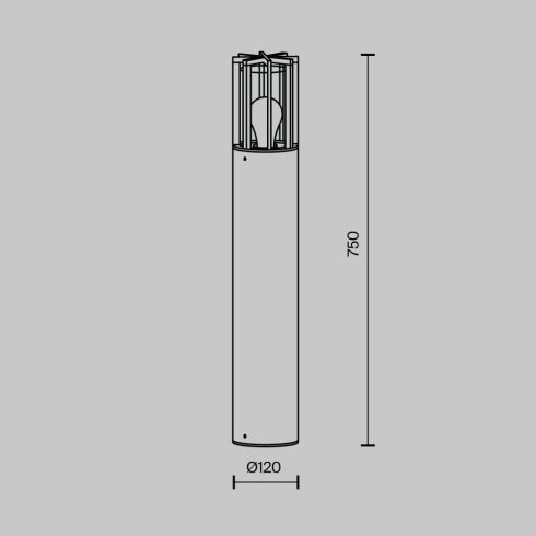 Maytoni Kültéri álló lámpa O453FL-01GF BARREL