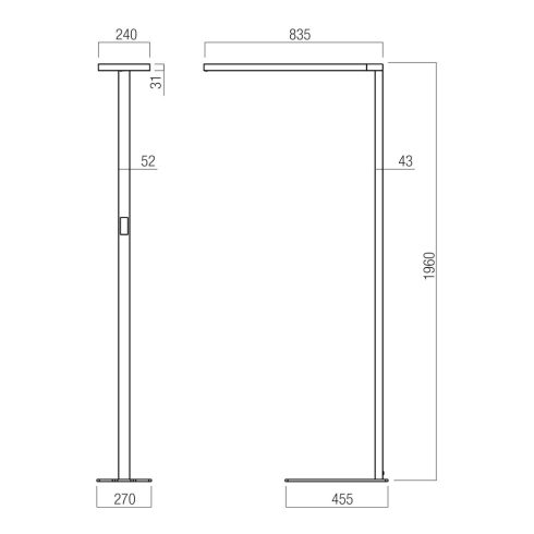 Arelux Álló lámpa SPC01WW SBK XSPECTER
