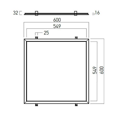 Arelux Álmennyezeti lámpa WDR6060WW MWH XWIDE